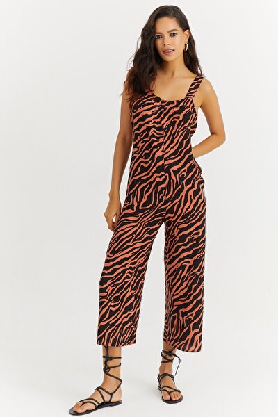 Jumpsuit - Orange - Figurbetont
