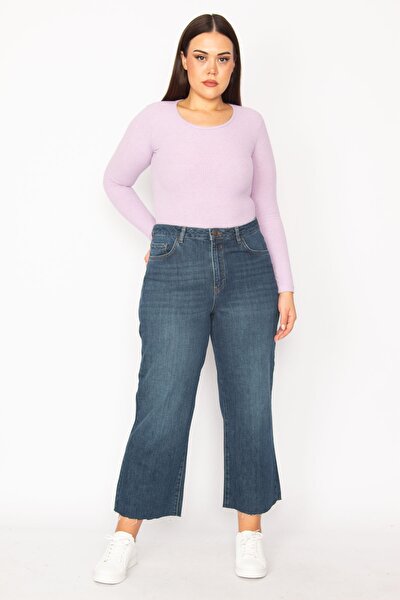 Plus Size Pants - Navy blue - Bootcut