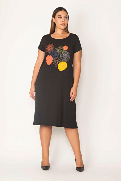 Plus Size Dress - Black - Basic