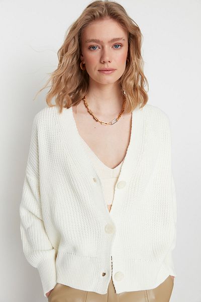 Strickjacke - Ecru - Oversized