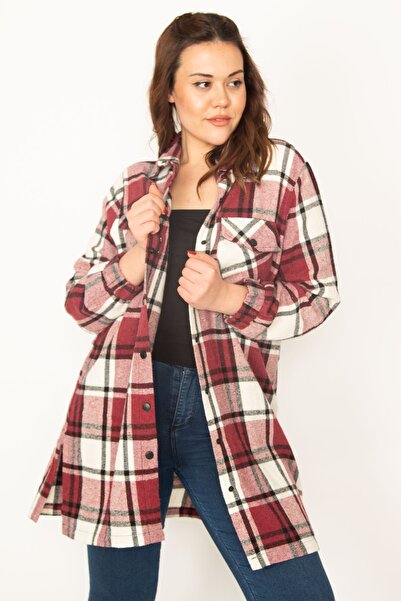 Plus Size Shirt - Burgundy - Relaxed fit