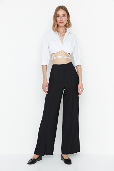 Hose - Schwarz - Wide Leg