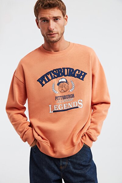 Sweatshirt - Orange - Oversized