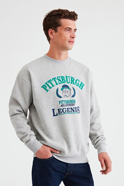 Sweatshirt - Grau - Oversized