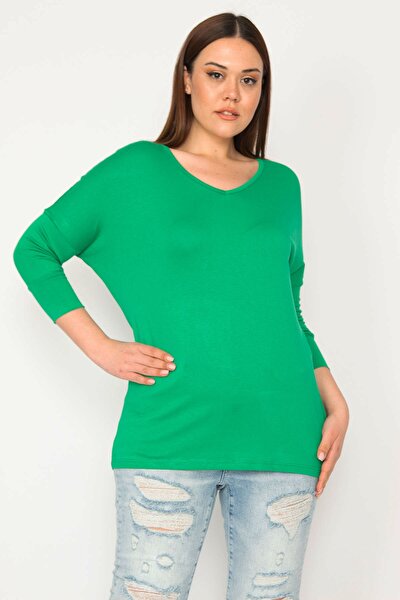 Plus Size Blouse - Green - Regular fit