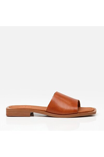 Mules - Brown - Flat