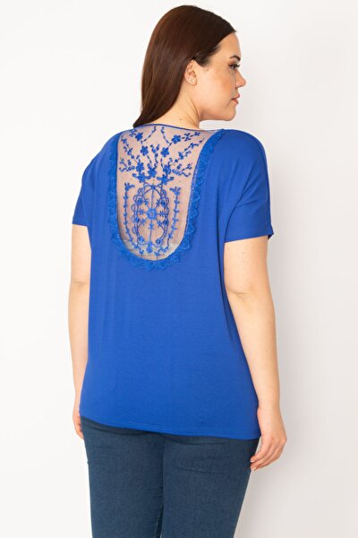 Plus Size Blouse - Navy blue - Regular fit