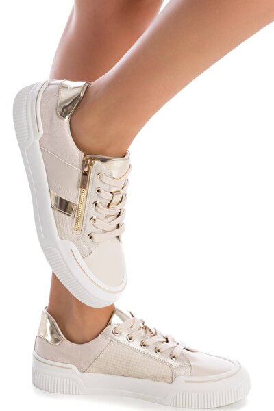 Flacher Schuh - Beige - Flacher Absatz