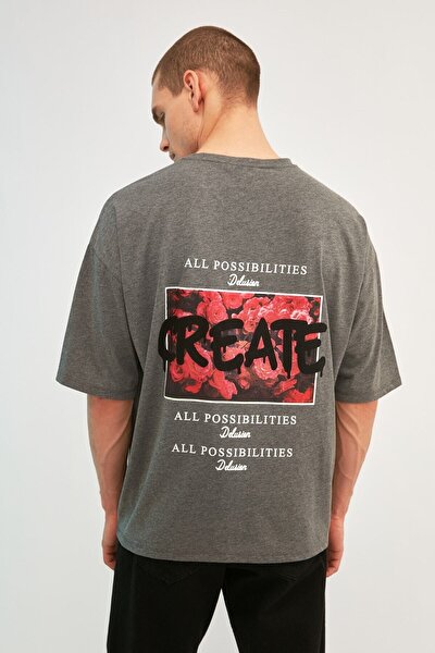T-Shirt - Grau - Oversized