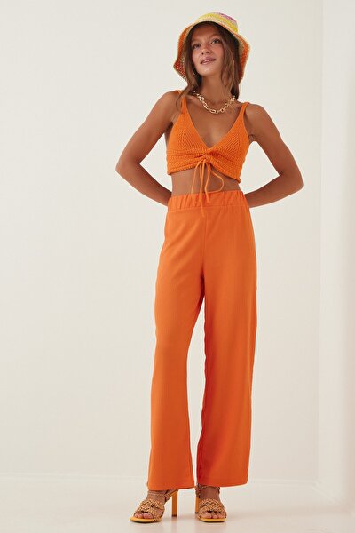 Hose - Orange - Wide Leg