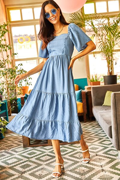 Dress - Blue - Smock dress