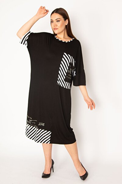 Plus Size Dress - Black - Basic