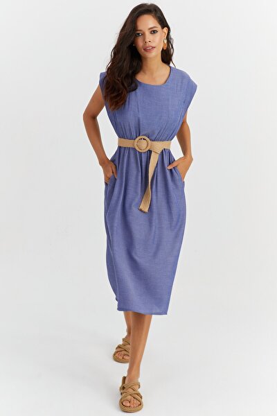 Kleid - Blau - A-Linie