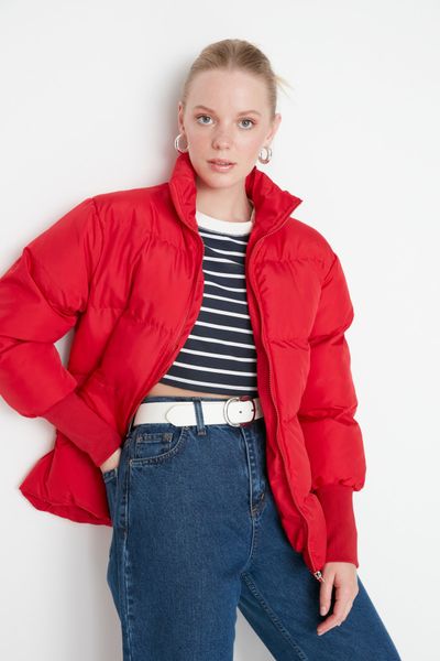Trendyol Collection Winter Jacket - Red - Puffer - Trendyol