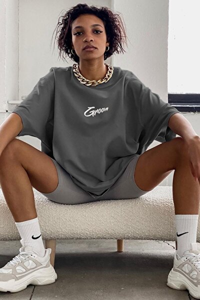 T-Shirt - Grau - Oversized