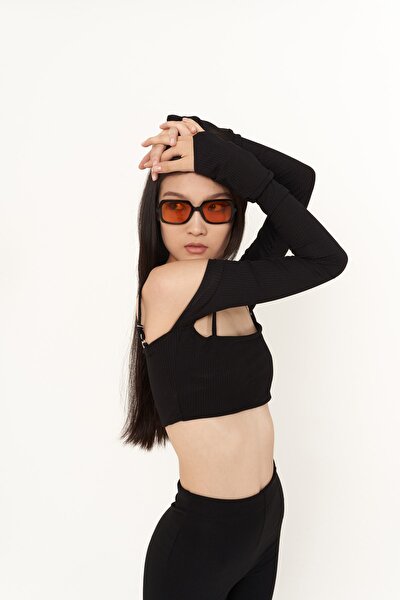 Blouse - Black - Slim fit