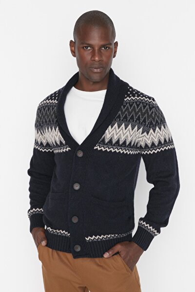 Trendyol Collection Sweater - Dark blue - Slim fit - Trendyol