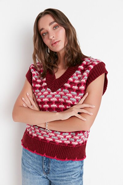 Sweater Vest - Burgundy - Regular fit