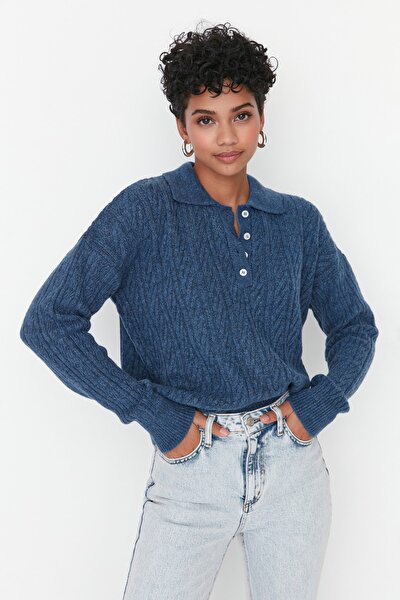 Sweater - Navy blue - Oversize