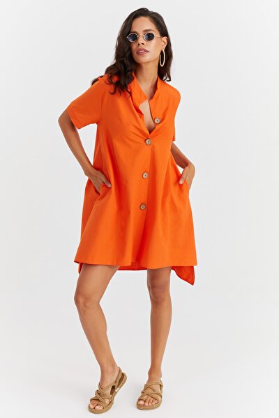 Kleid - Orange - Basic