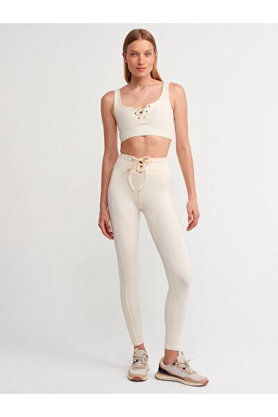 Leggings - Beige - Hoher Bund