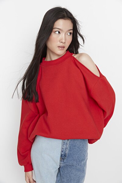 Sweatshirt - Red - Relaxed fit
