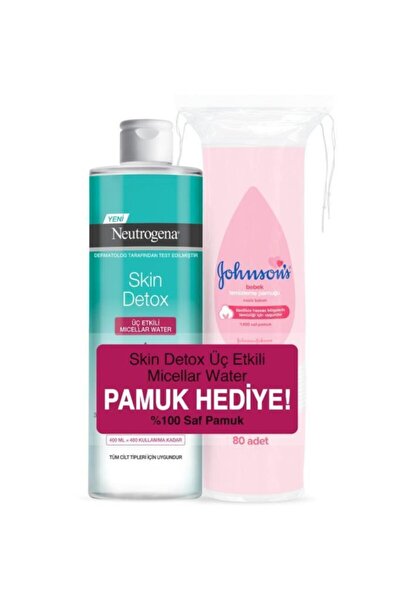 Skin Detox Micellar Water 400 ml + Johnson's Pamuk Hediye