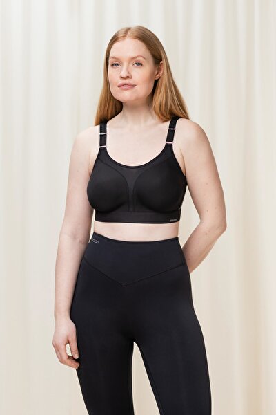 Sport-BH - Schwarz - Unifarben