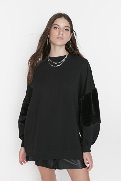 Trendyol Collection Sweatshirt - Black - Oversize - Trendyol