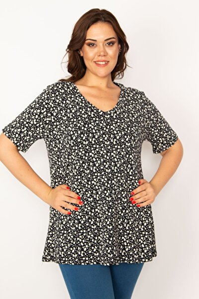 Plus Size Blouse - Black - Regular fit