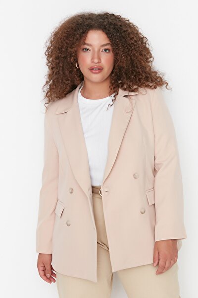 Große Größen in Jacke - Beige - Regular Fit
