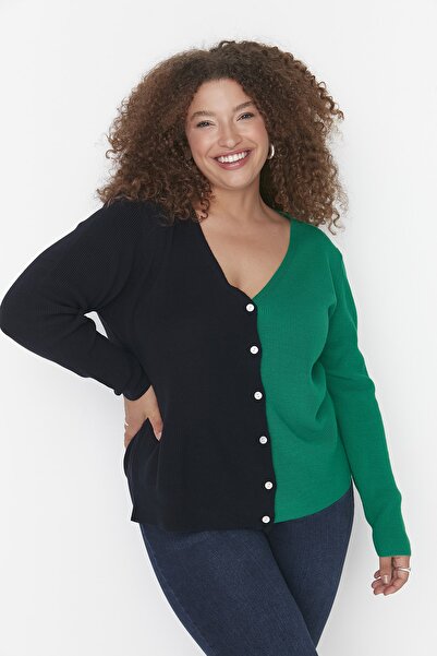 Plus Size Cardigan - Navy blue - Relaxed