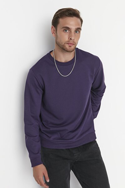 Sweatshirt - Purple - Regular fit