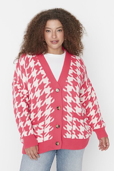 Plus Size Cardigan - Purple - Regular fit