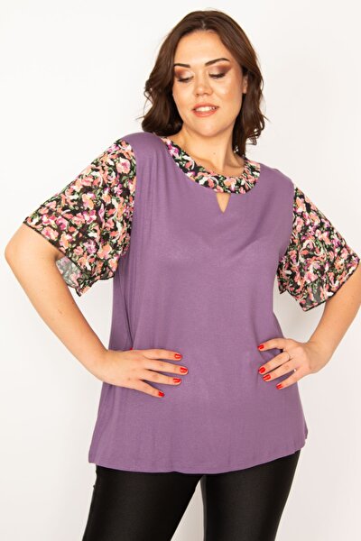 Plus Size Blouse - Purple - Regular fit