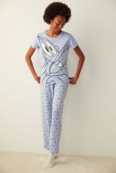Pyjama - Blau - Print