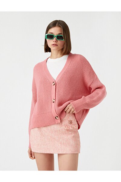 Strickjacke - Rosa - Relaxed Fit