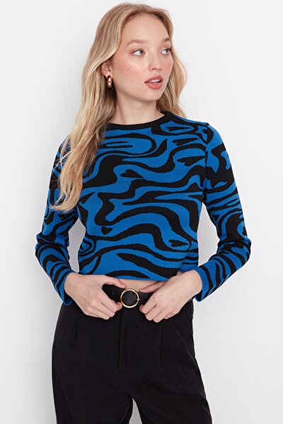 Pullover - Blau - Slim Fit