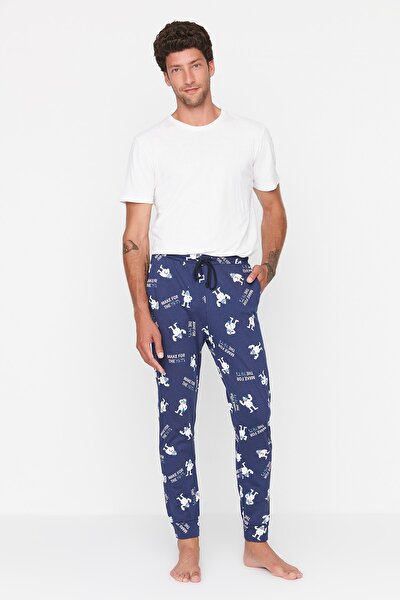 Pajama Bottoms - Navy blue - Slim