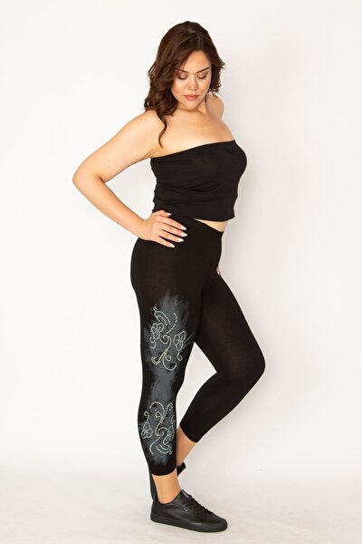Plus Size Leggings - Black - Normal Waist