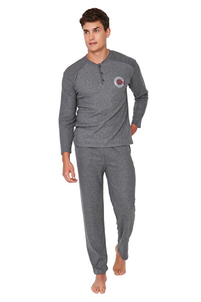 Pajama Set - Gray - Graphic