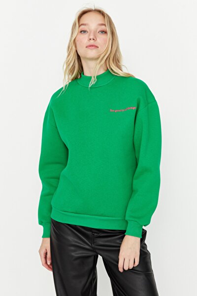 Sweatshirt - Green - Regular fit