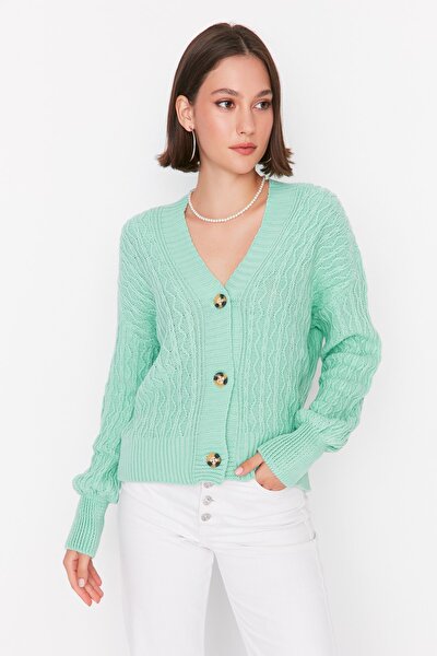 Cardigan - Green - Regular fit