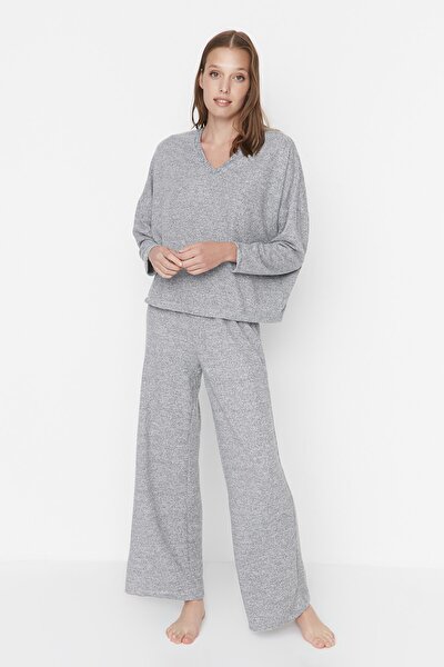 Pyjama - Grau - Unifarben