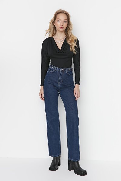 Jeans - Dunkelblau - Wide Leg