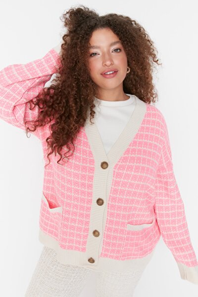 Plus Size Cardigan - Pink - Regular fit