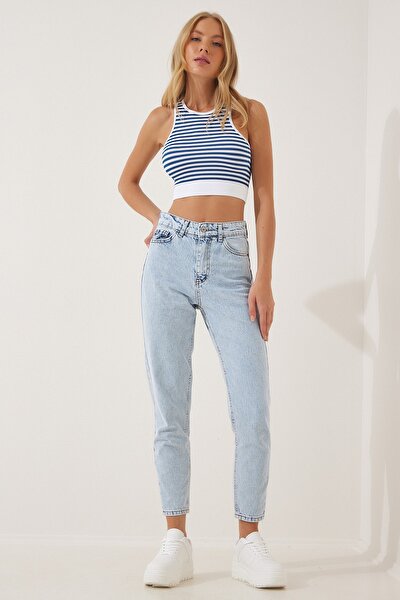 Jeans - Dunkelblau - Mom
