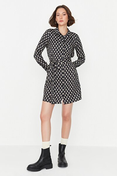 Kleid - Schwarz - Blusenkleid