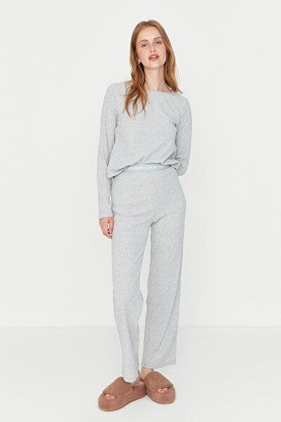 Pyjama - Grau - Unifarben