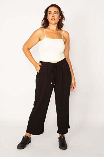 Plus Size Pants - Black - Loose